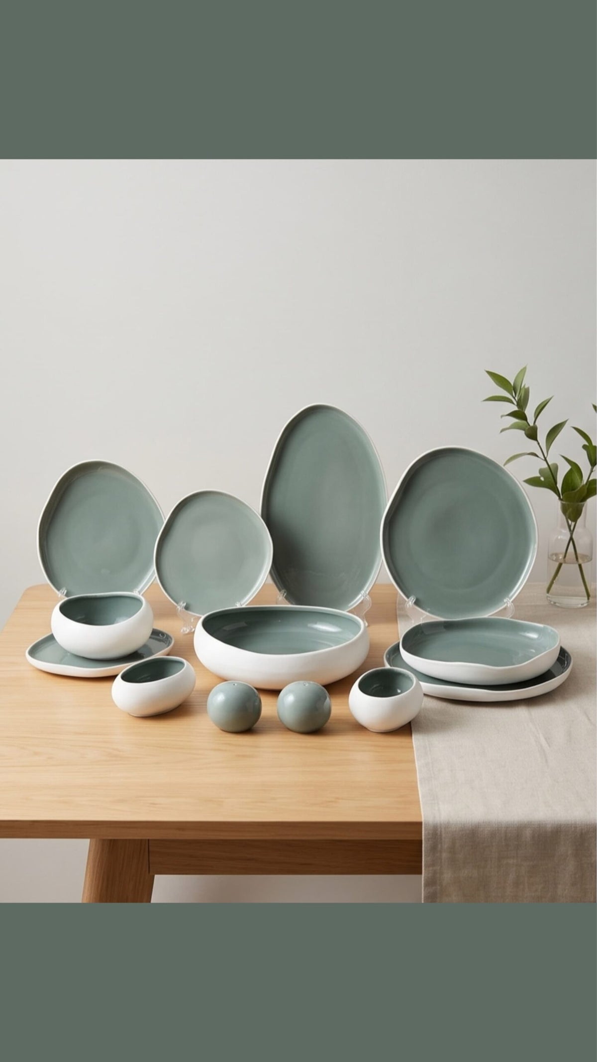 Karolina 30 Pcs - 60 Pcs DinnerSet petrol