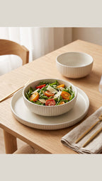 Karolina 14-Piece Dinner Set (Ribbed)