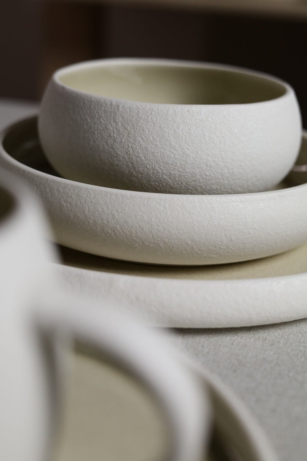 Karolina 30-Piece Dinner Set Olive Stone