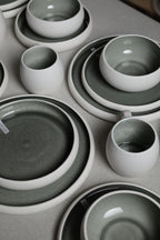 Karolina 30-Piece Dinner Set Dark Green Stone
