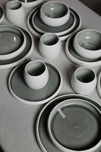 Karolina 30-Piece Dinner Set Dark Green Stone