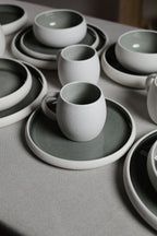 Karolina 30-Piece Dinner Set Dark Green Stone