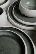 Karolina 30-Piece Dinner Set Dark Green Stone