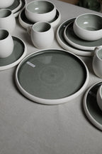 Karolina 30-Piece Dinner Set Dark Green Stone