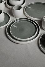 Karolina 30-Piece Dinner Set Dark Green Stone