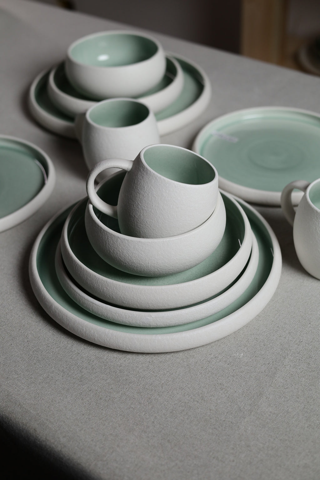 Karolina 30-Piece Dinner Set Mint Stone