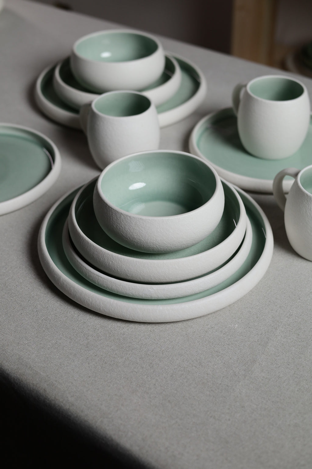 Karolina 30-Piece Dinner Set Mint Stone