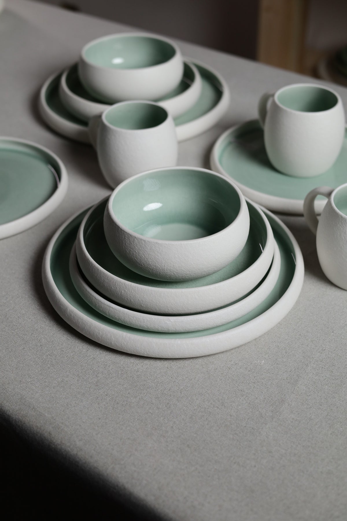 Karolina 30-Piece Dinner Set Mint Stone
