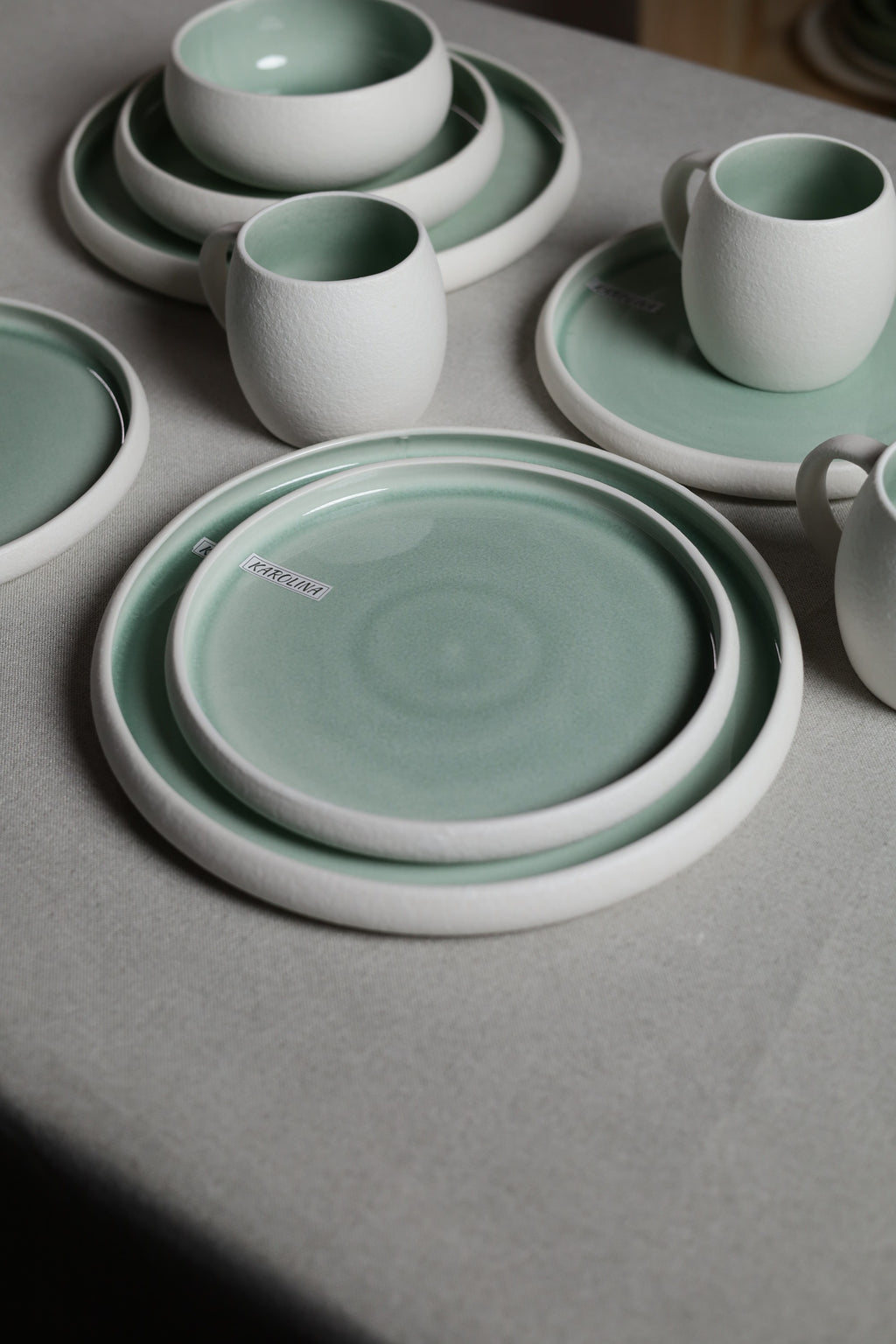 Karolina 30-Piece Dinner Set Mint Stone