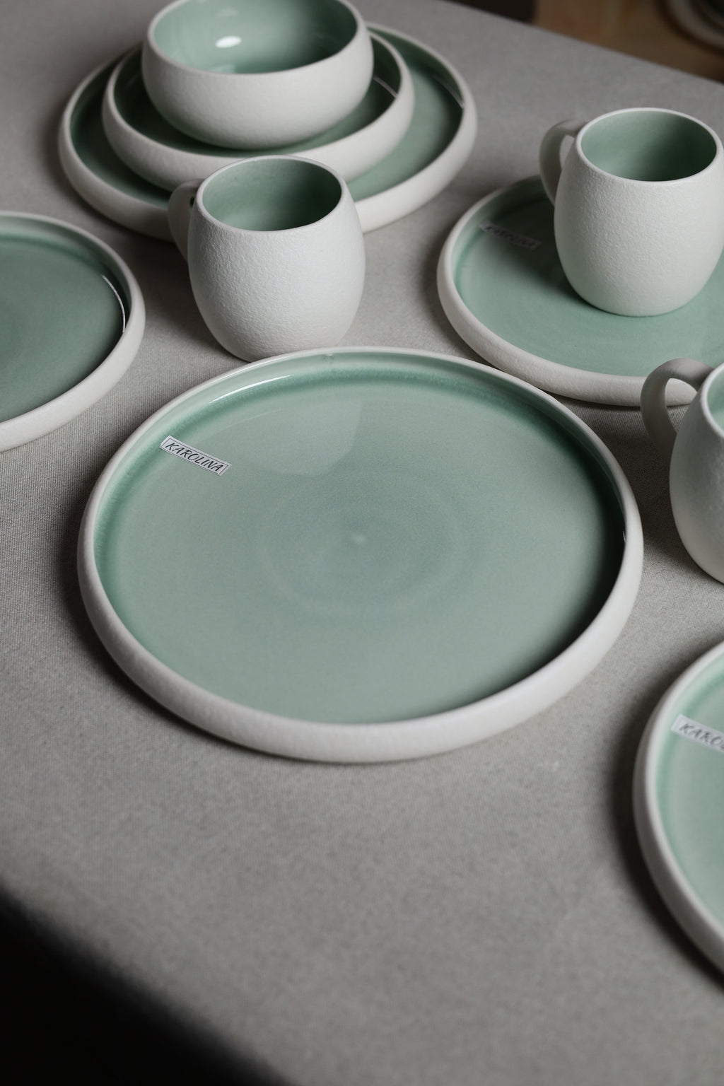 Karolina 30-Piece Dinner Set Mint Stone