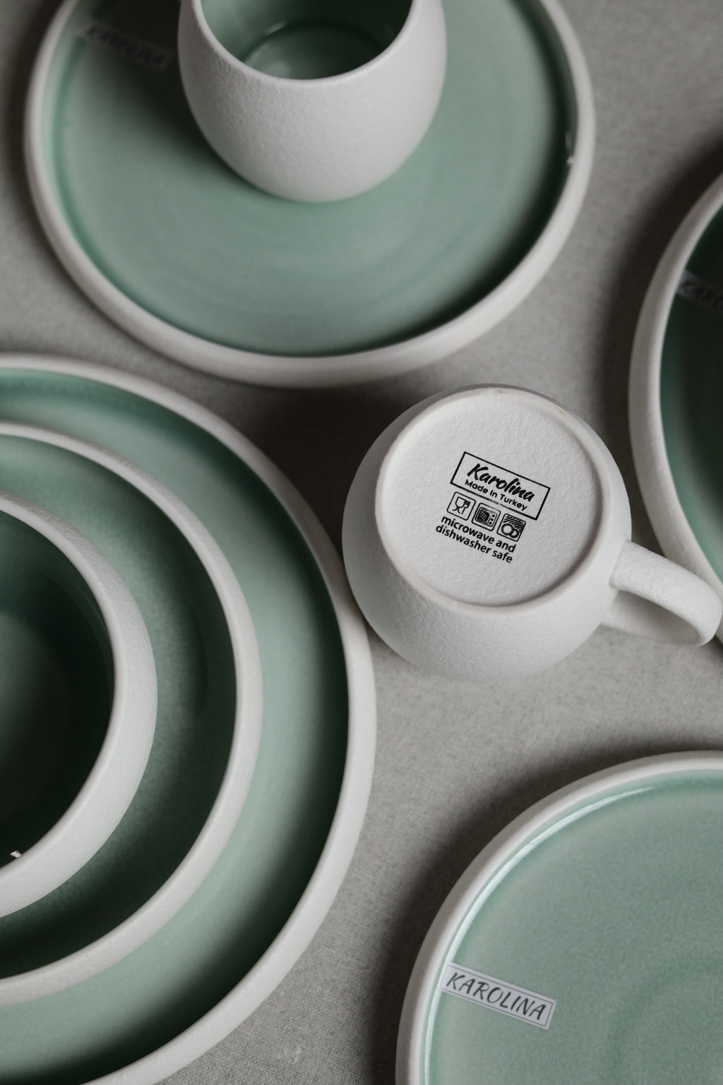 Karolina 30-Piece Dinner Set Mint Stone