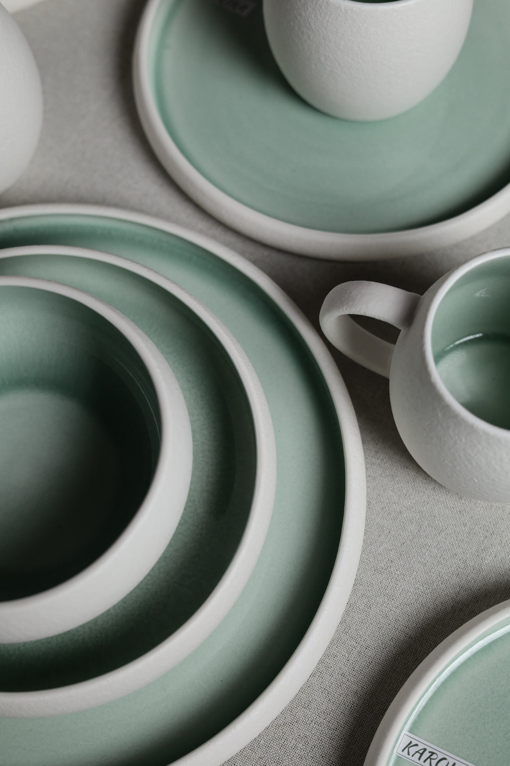 Karolina 30-Piece Dinner Set Mint Stone