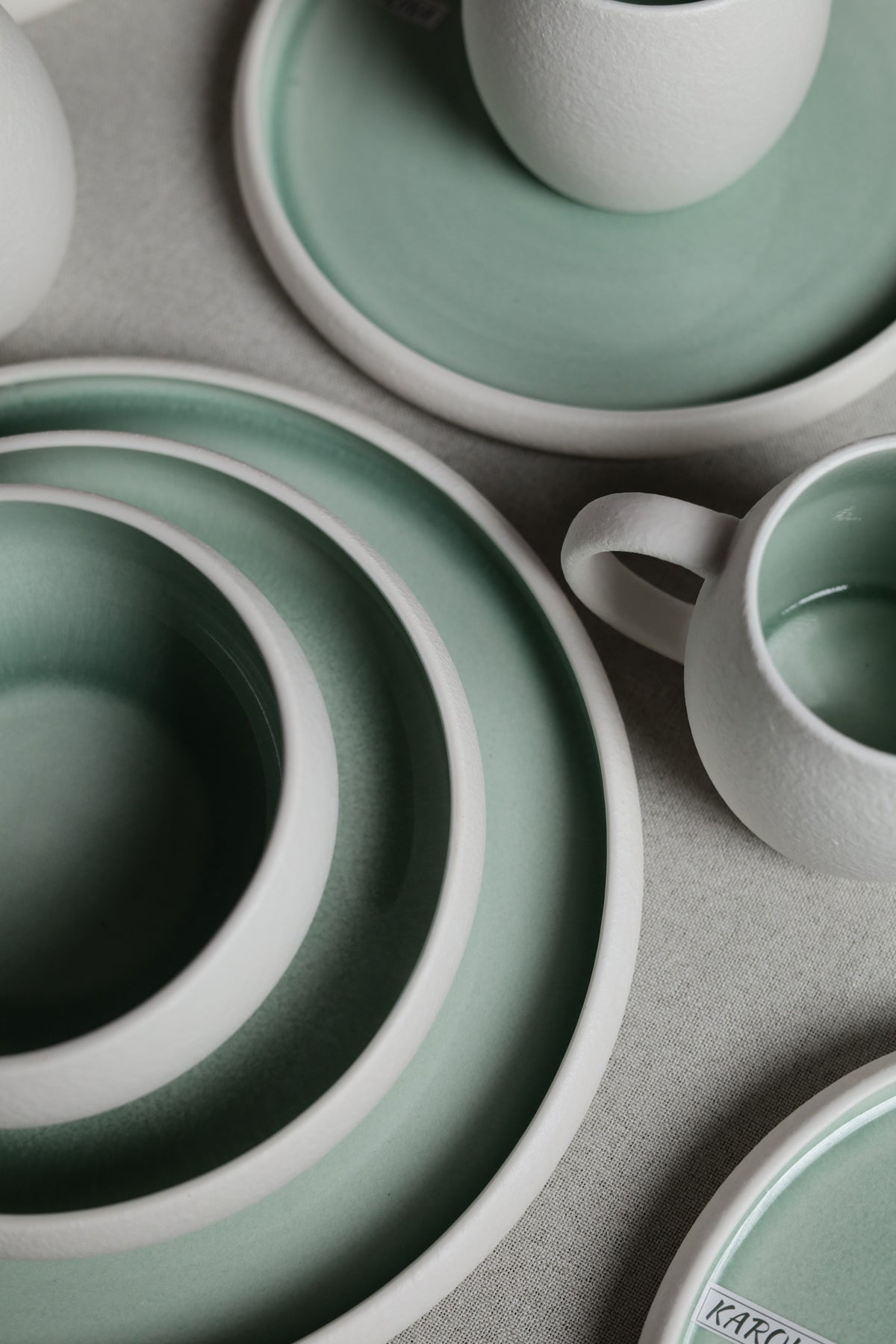 Karolina 30-Piece Dinner Set Mint Stone