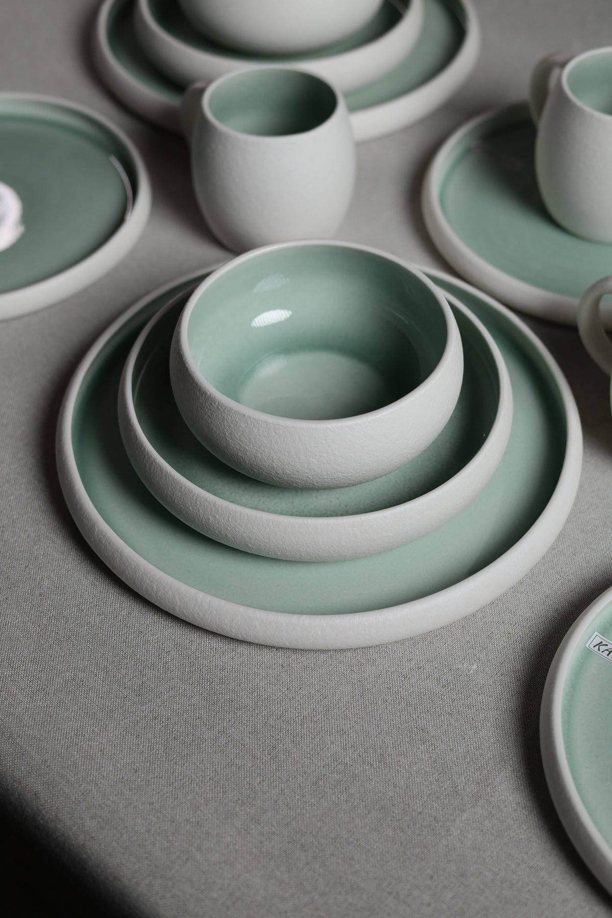 Karolina 30-Piece Dinner Set Mint Stone