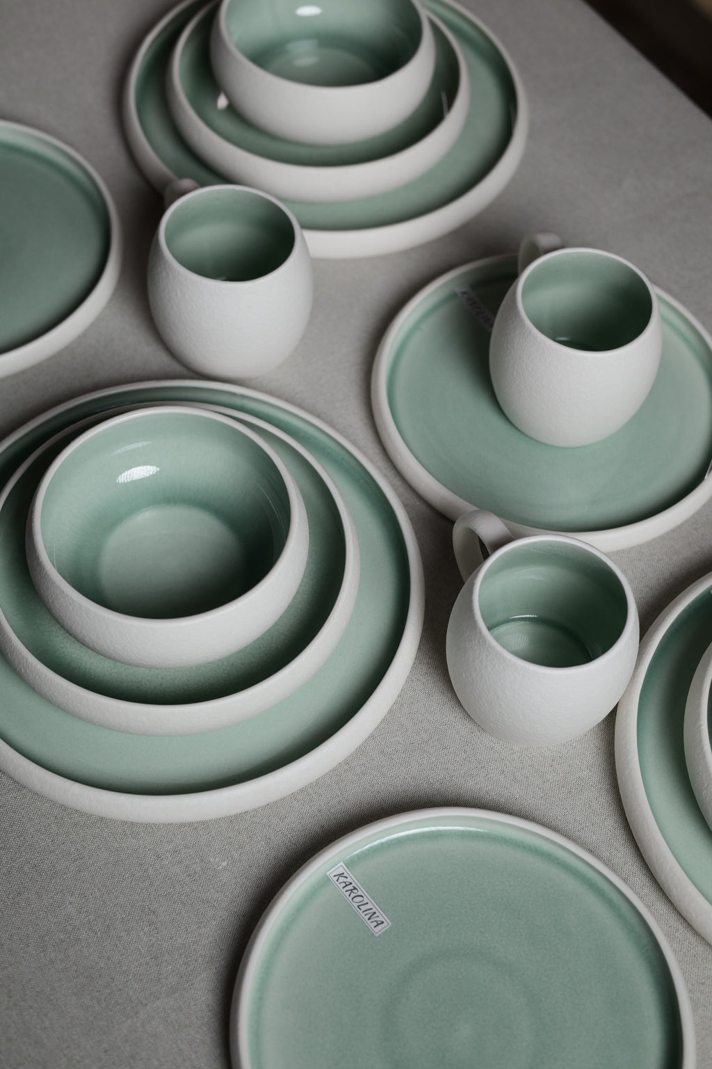 Karolina 30-Piece Dinner Set Mint Stone