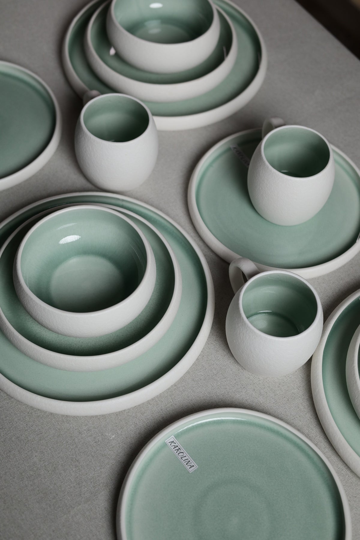 Karolina 30-Piece Dinner Set Mint Stone