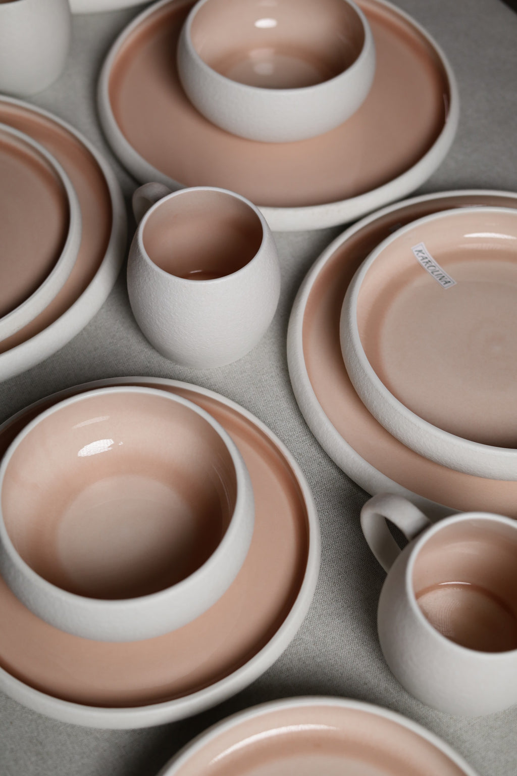 Karolina 30-Piece Dinner Set Peach Stone