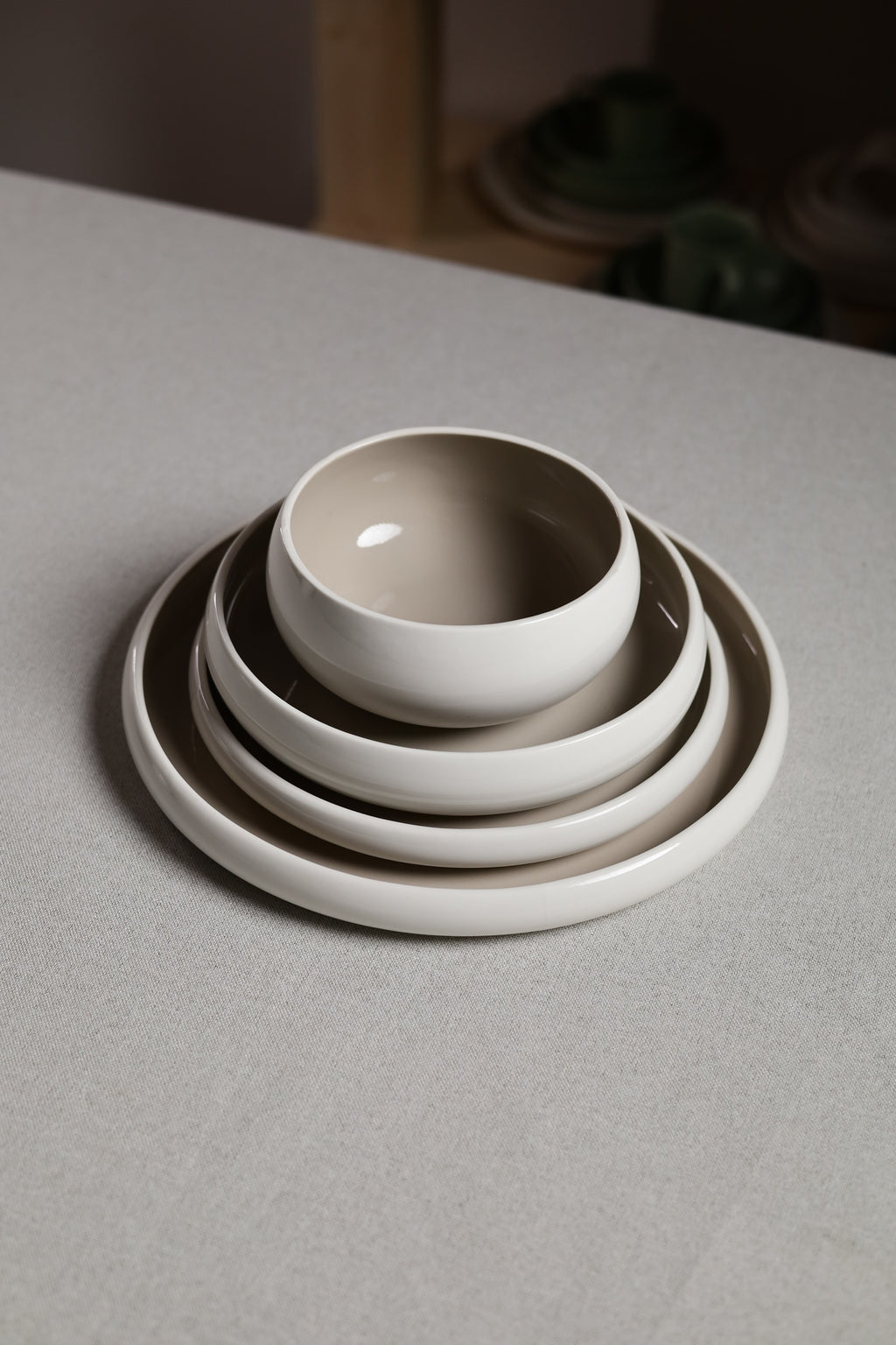 Karolina 30-Piece Dinner Set Beige Glossy