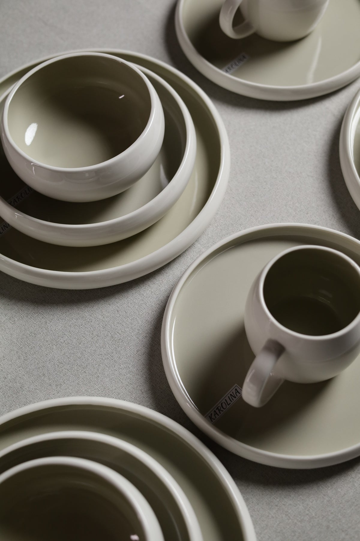 Karolina 30-Piece Dinner Set Ivory Glossy