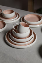Karolina 30-Piece Dinner Set Pink Glossy
