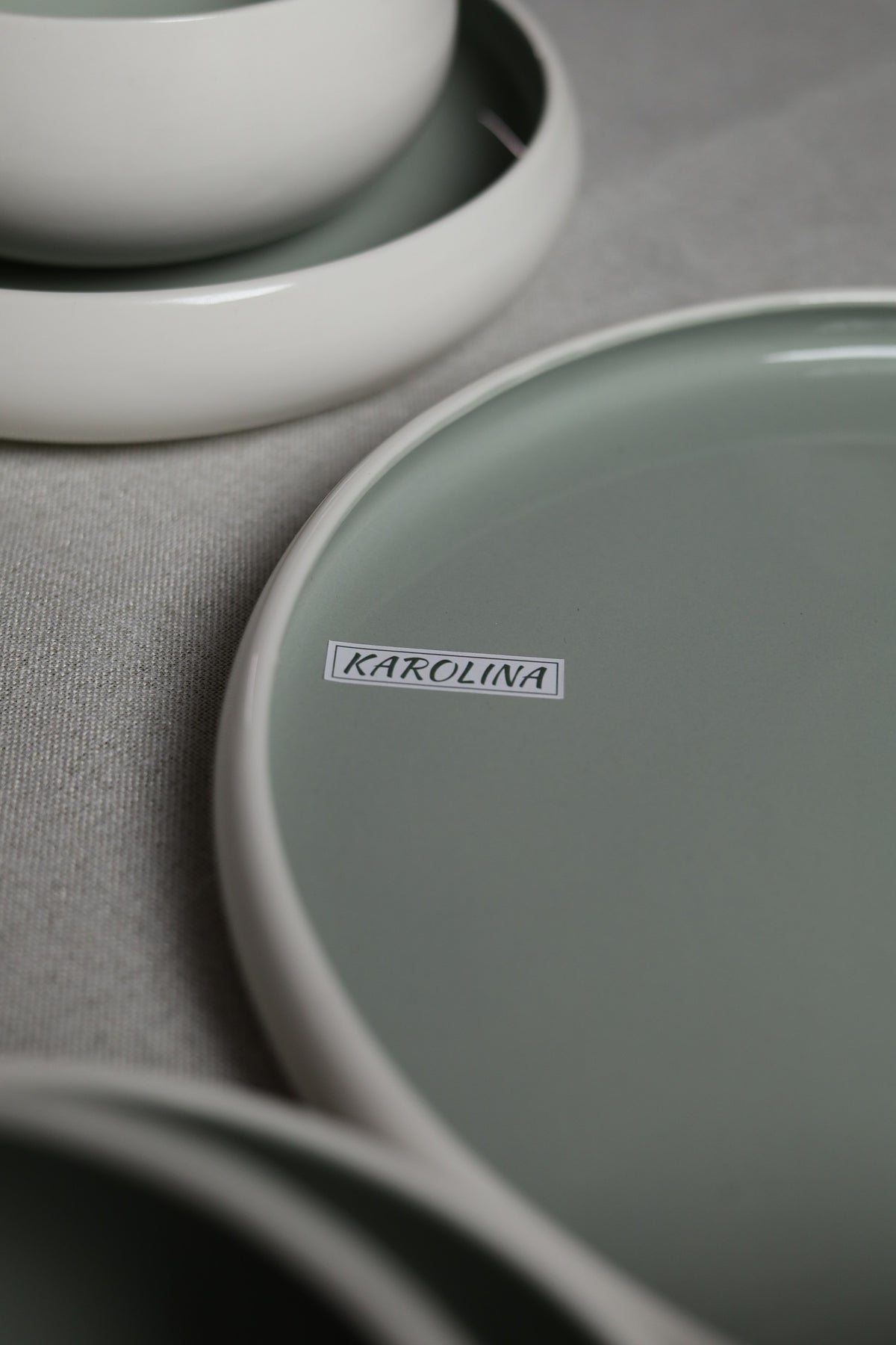 Karolina 30-Piece Dinner Set Sage Glossy