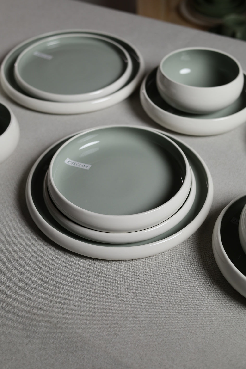 Karolina 30-Piece Dinner Set Sage Glossy