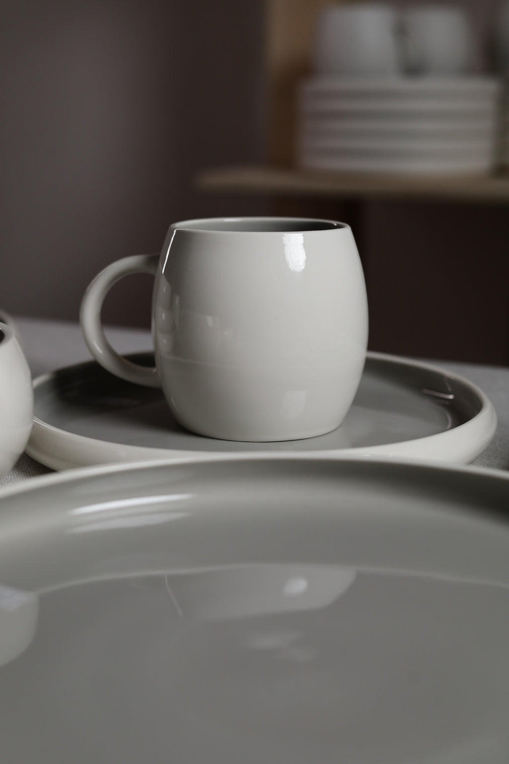Karolina 30-Piece Dinner Set Grey Glossy