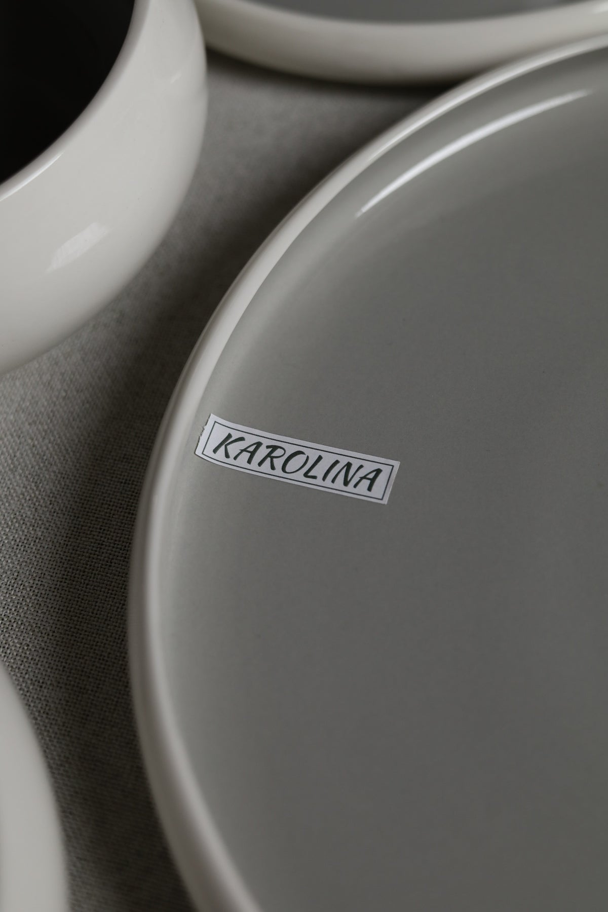 Karolina 30-Piece Dinner Set Grey Glossy