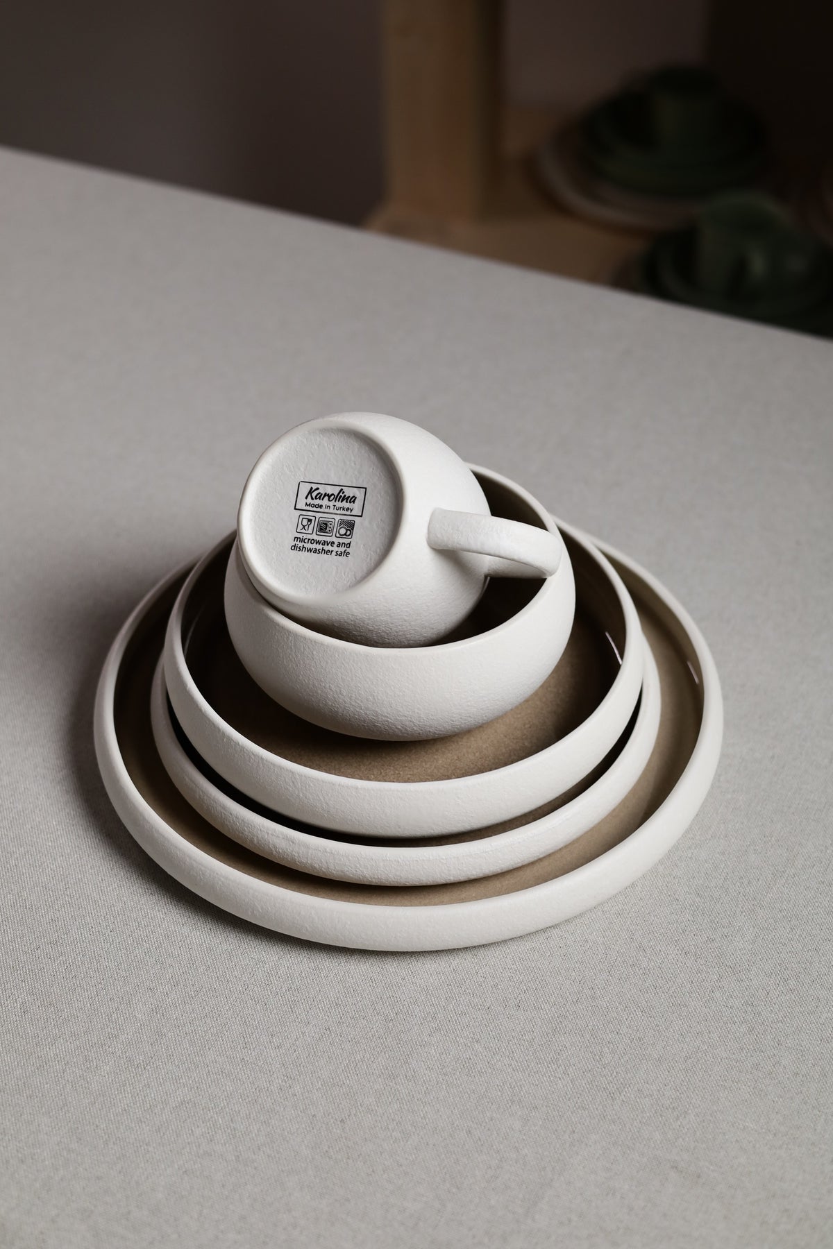 Karolina 30-Piece Dinner Set Taupe Stone