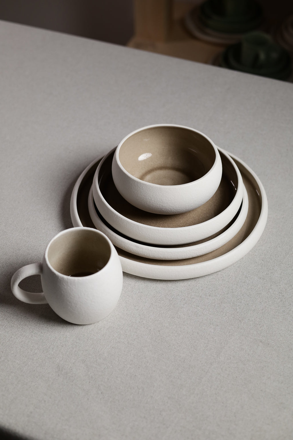 Karolina 30-Piece Dinner Set Taupe Stone
