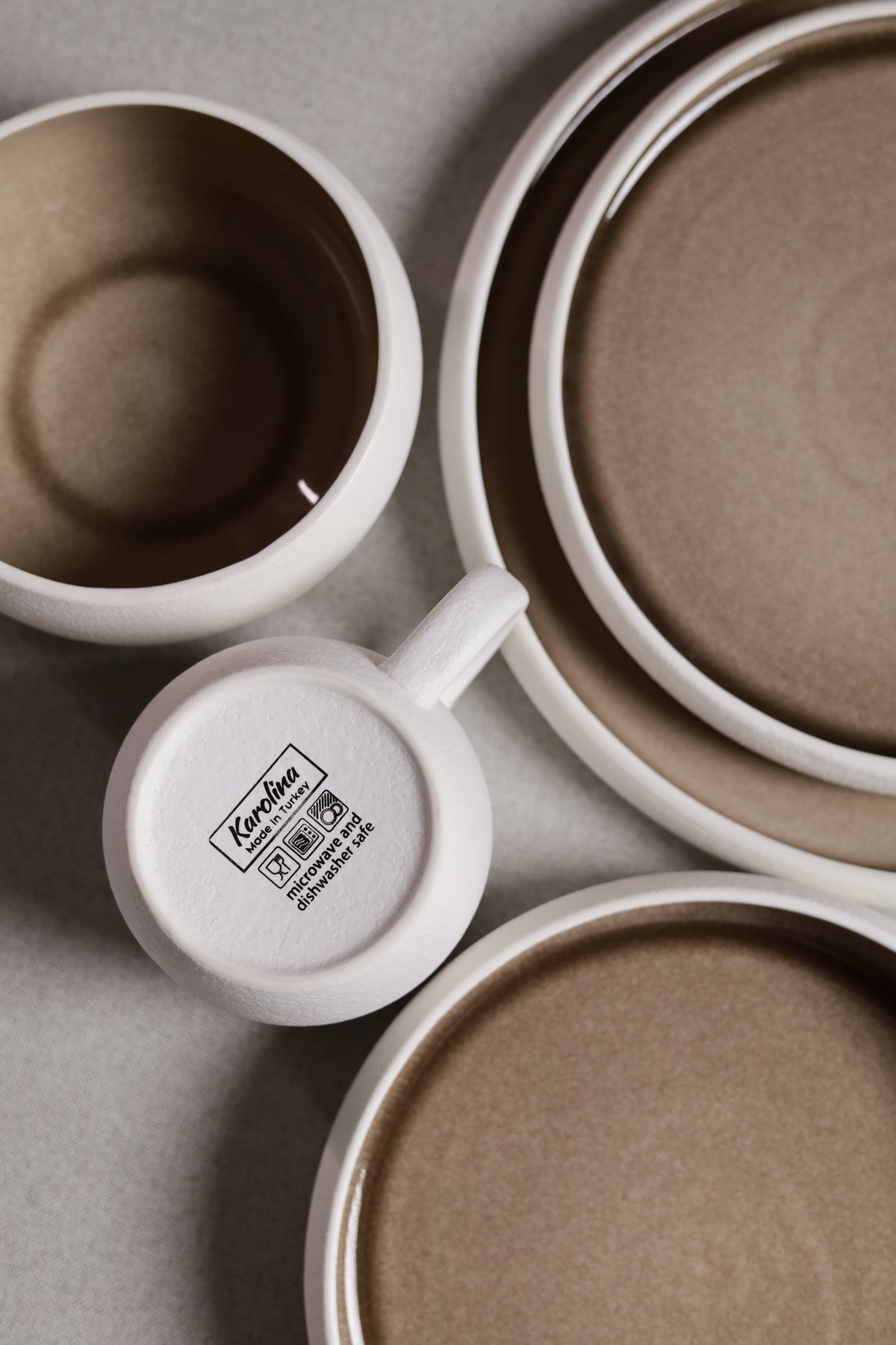 Karolina 30-Piece Dinner Set Taupe Stone