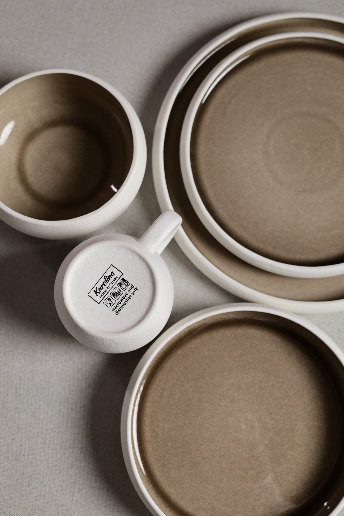 Karolina 30-Piece Dinner Set Taupe Stone