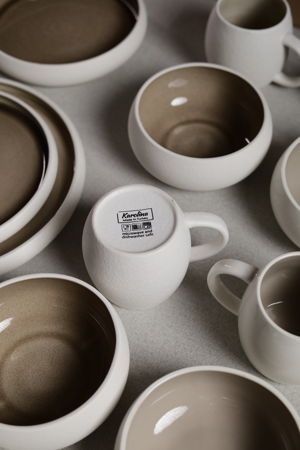 Karolina 30-Piece Dinner Set Taupe Stone