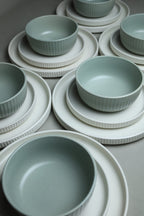 Karolina 30-Piece Dinner Set (Ribbed)