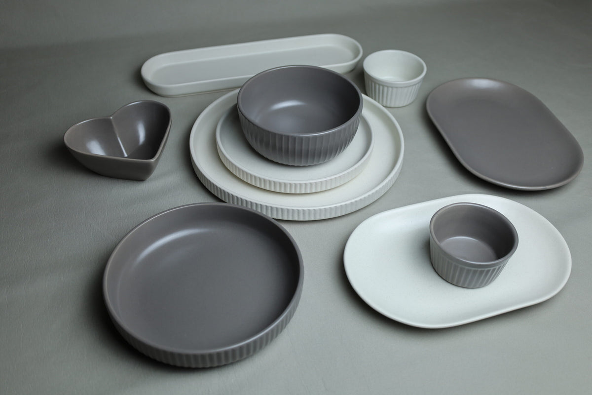 Karolina 30-Piece Dinner Set (Ribbed)