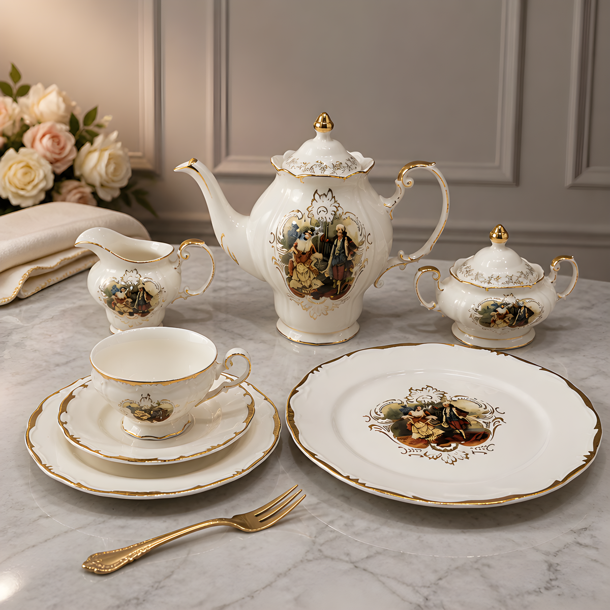tea and cake set 24-piece