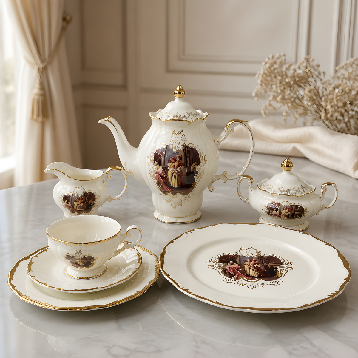 tea and cake set 24-piece