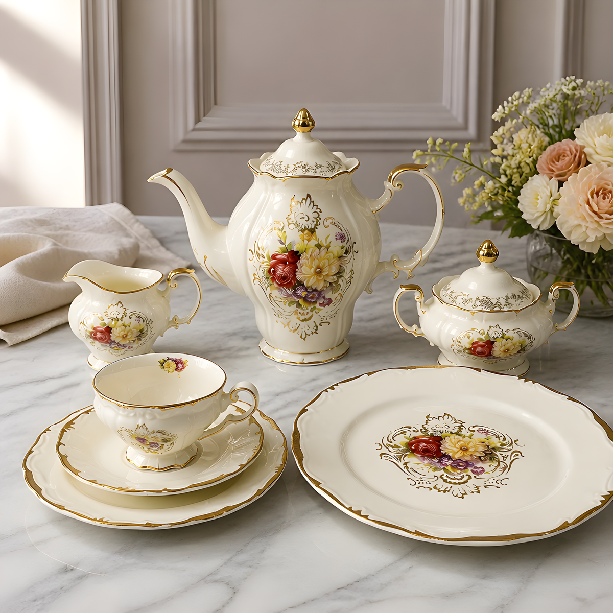 tea and cake set 24-piece