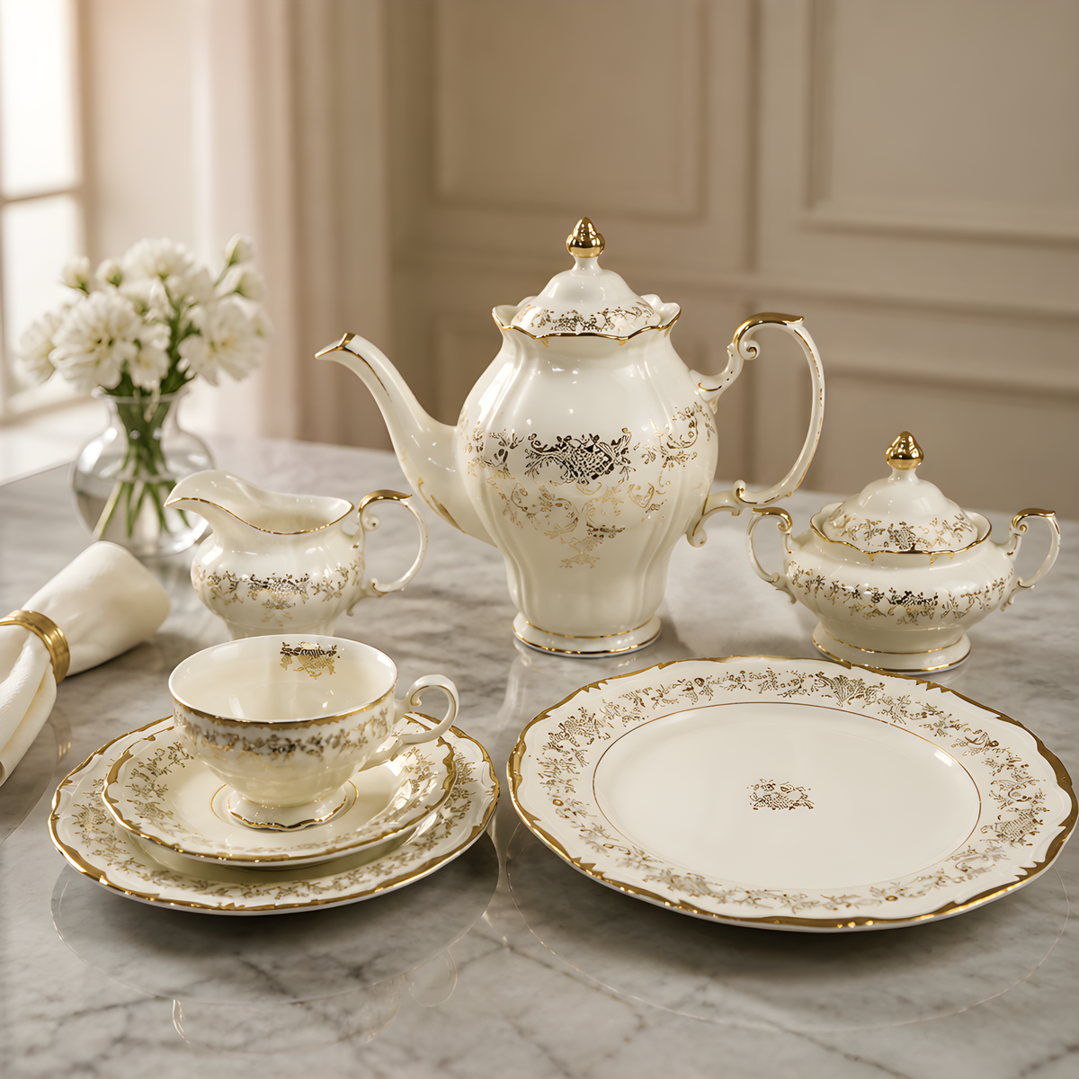 tea and cake set 24-piece