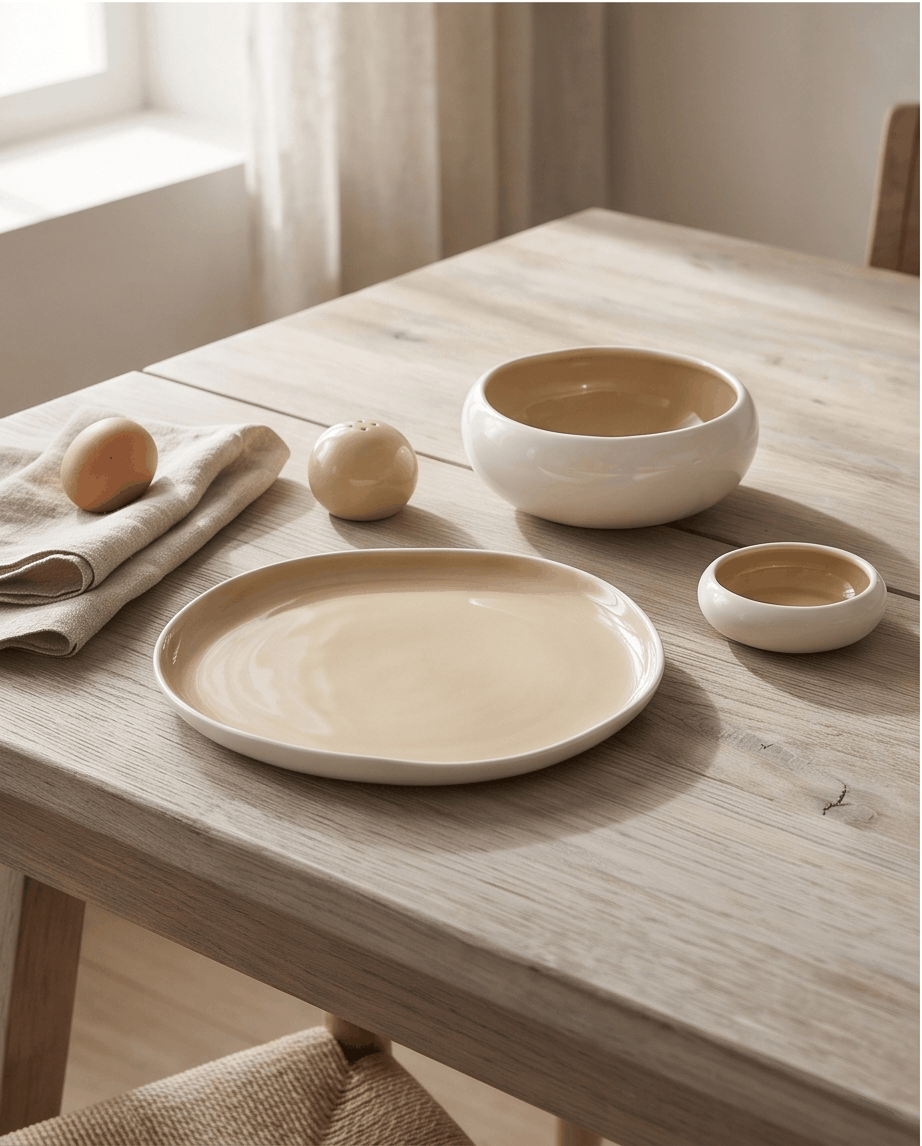 Karolina 14 Pcs DinnerSet Beige