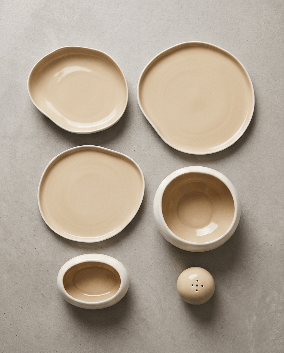 Karolina 14 Pcs DinnerSet Beige