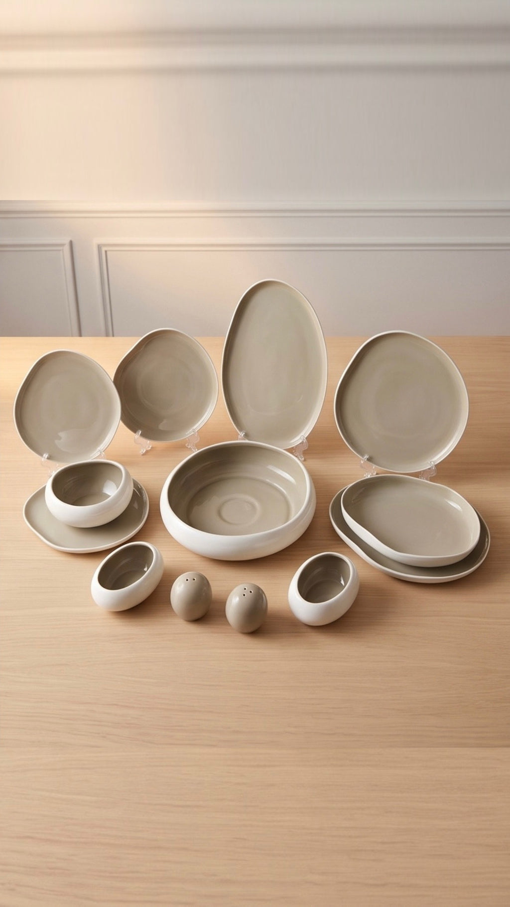 Karolina 30 Pcs - 60 Pcs Dinner Set gray