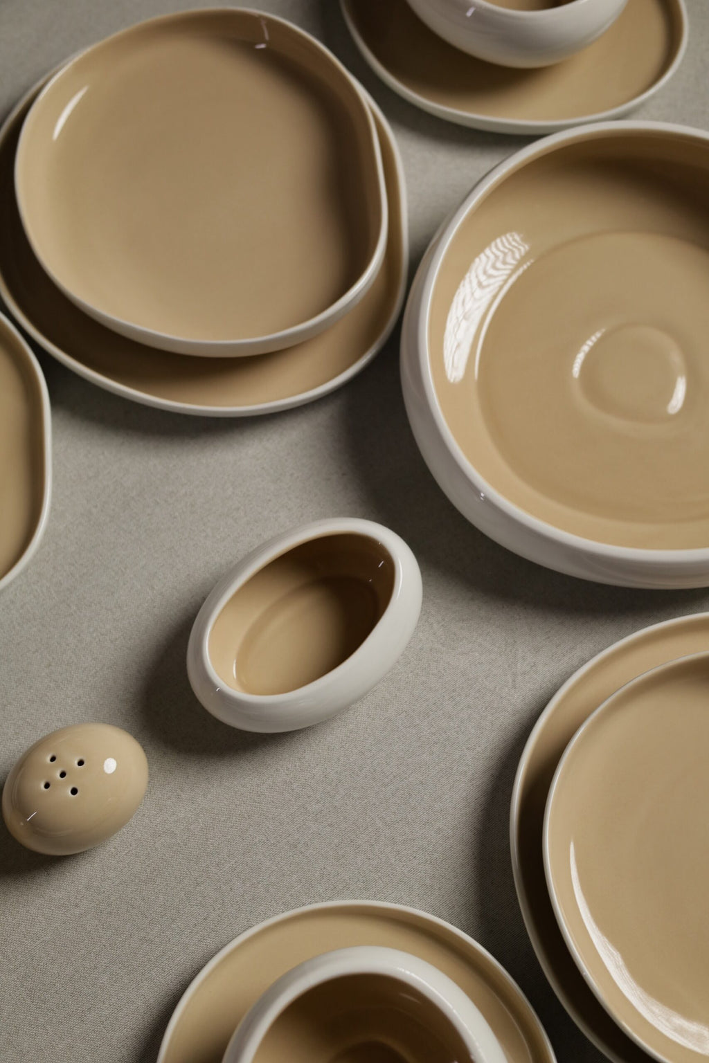 Karolina 30 Pcs - 60 Pcs DinnerSet Beige