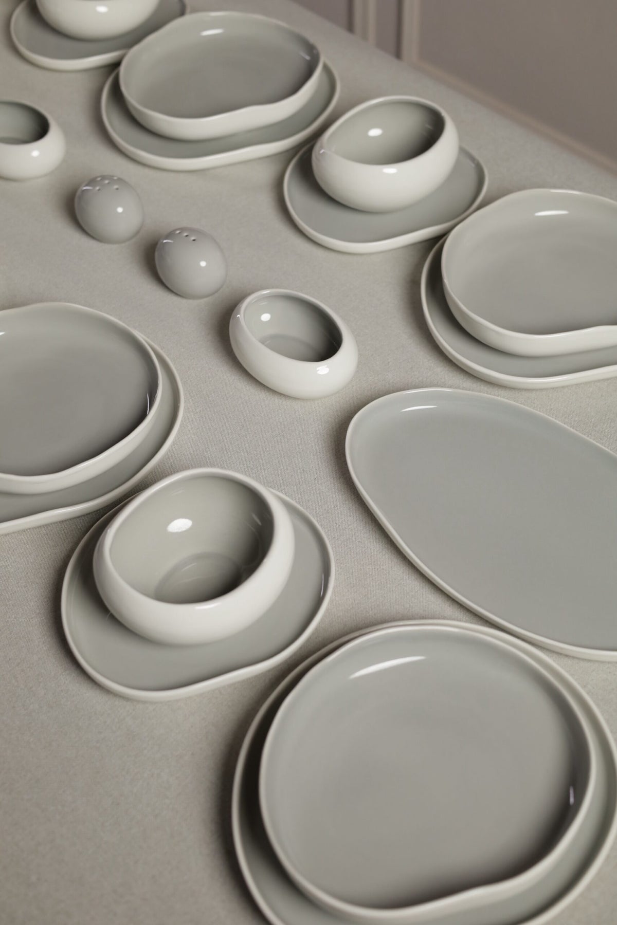 Karolina 30 Pcs - 60 Pcs Dinner Set - nardo gray